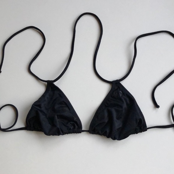 Roxy | Y2K Black Triangle Bikini Top | XL - Picture 2 of 9